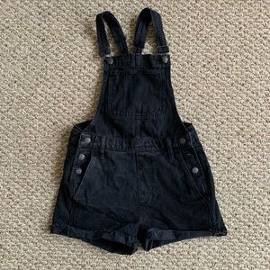 MADEWELL Black Overall Denim Shorts (xs)
